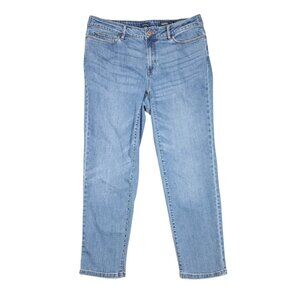 J Jill Boyfriend Straight Leg Ankle Jeans Medium Wash Rise Stretch Womens 16P